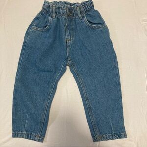 Zara toddler blue paper bag jeans in size 18-24